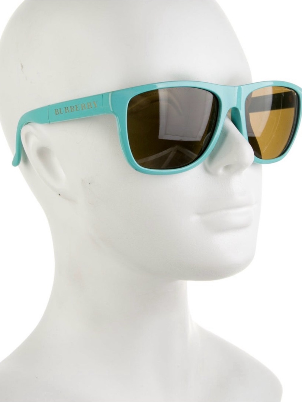Burberry Turquoise Foldable Frame Sunglasses with Brown Lenses